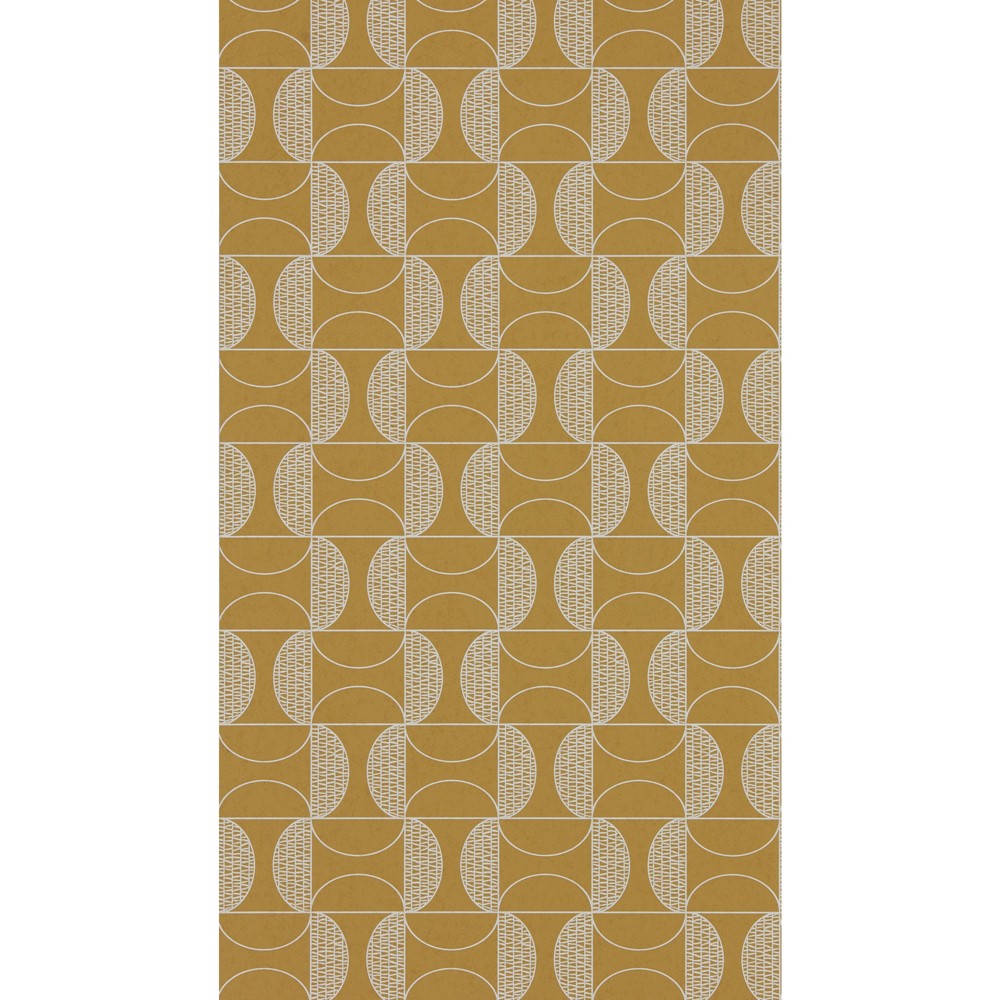 Shinku Geometric Wallpaper 111940 by Scion in Turmeric Orange